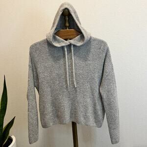 Cozy Banana Republic Gray Alpaca Nylon Blend Hooded Sweater Size M
